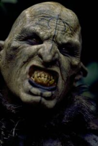 The depiction of the mythical "Orc" from Lord of the Rings.